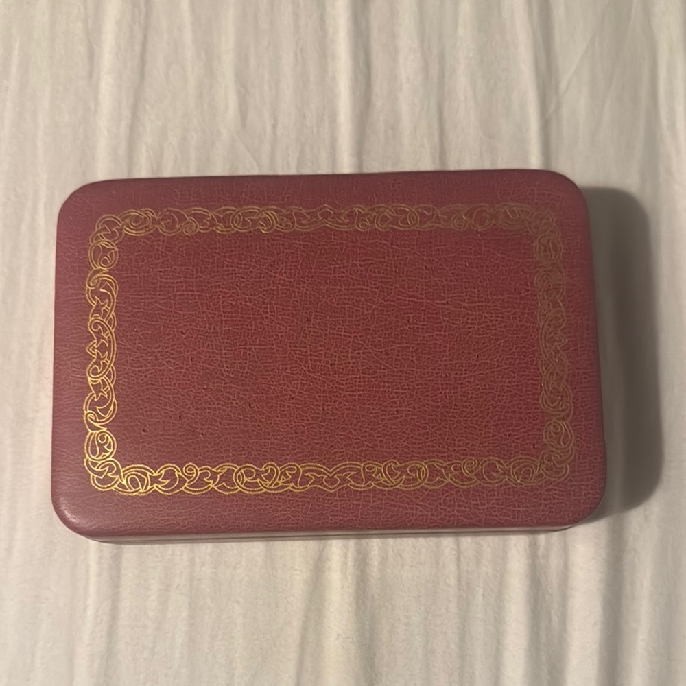 Fashioned by Farrington. Genuie TEXOL Box with Gold Detailing blue interior